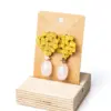 Pendientes perla amarillos