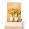 Pendientes perla amarillos