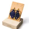 Pendientes rectangulares azul marino