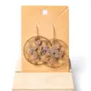 Pendientes circulares marrones