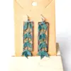 Pendientes hiedra verde agua