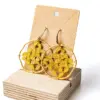 Pendientes rombo amarillos