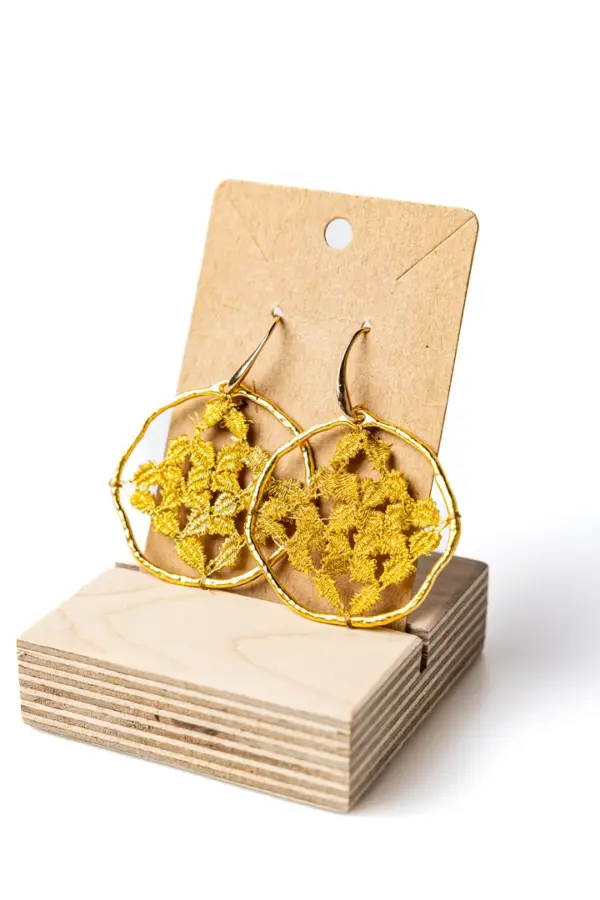 Pendientes rombo amarillos