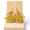 Pendientes rombo amarillos