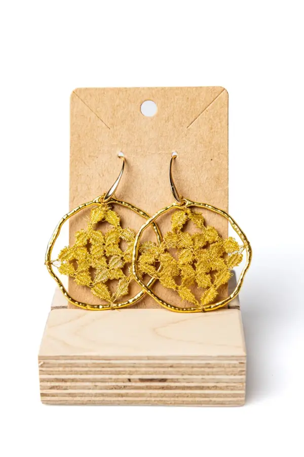 Pendientes rombo amarillos