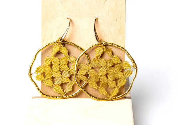 Pendientes rombo amarillos