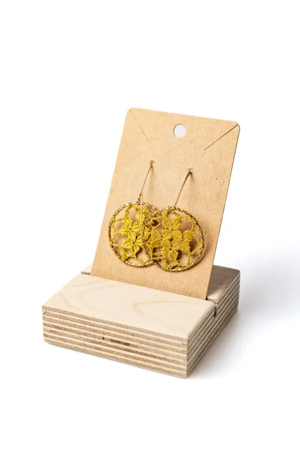 Pendientes hortensia amarillos