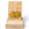 Pendientes hortensia amarillos