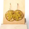 Pendientes hortensia amarillos