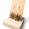 Pendientes margarita marrones