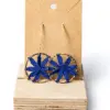 Pendientes margarita azul