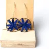 Pendientes margarita azul