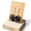 053 Pendientes circulares hortensia negros