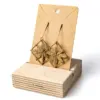 061 Pendientes romboflor marrones