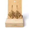 062 Pendientes romboflor marrones