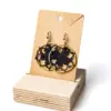 Pendientes circulares negros