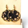 Pendientes circulares negros