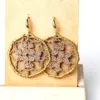 Pendientes circulares marrones