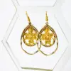 089 Pendientes flor amarilla