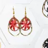 Pendientes margarita granate