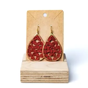 Pendientes gota granates