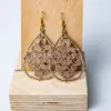 115 Pendientes gota marrones