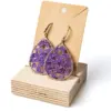 119 Pendientes gota violeta