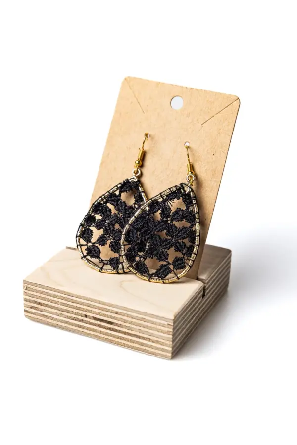 Pendientes  gota negros