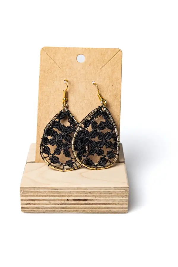 Pendientes  gota negros