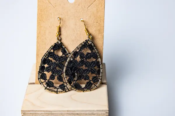 Pendientes  gota negros