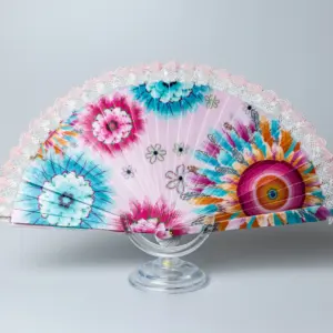 Abanico flores-rosa