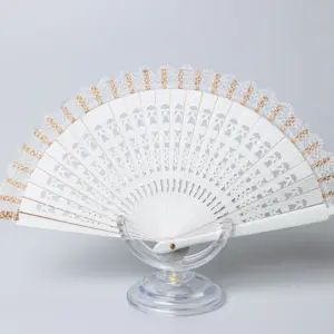 194 Abanico con encaje blanco all white
