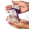 Bolsita de perfume con encaje beige