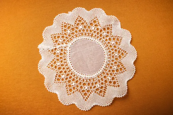 Tapetito circular blanco