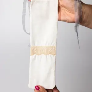 Funda alargada blanca y tostado