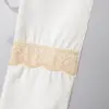Funda alargada blanca y tostado