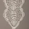 Cuello blanco de encaje de bolillos