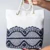 426 Bolso artesanal de encaje de bolillos “Mar”