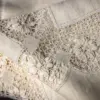 Mantel encaje y lino color crudo